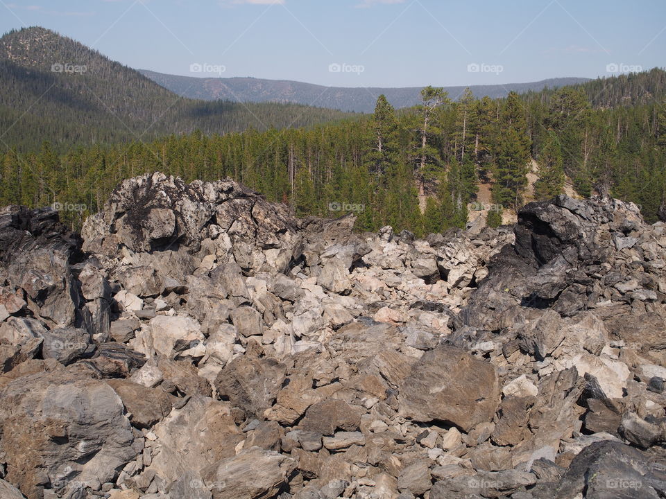 Rugged terrain of Big Obsidian Flow 