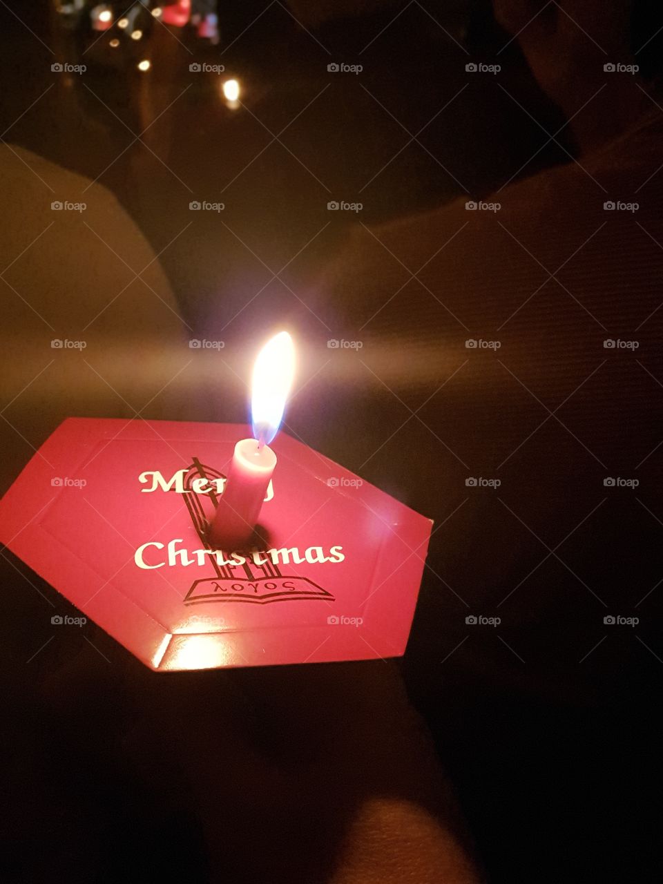 Candle light in Christmas night