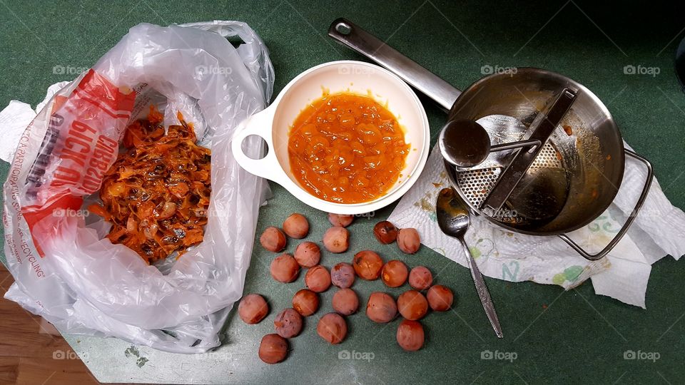 Processing persimmons