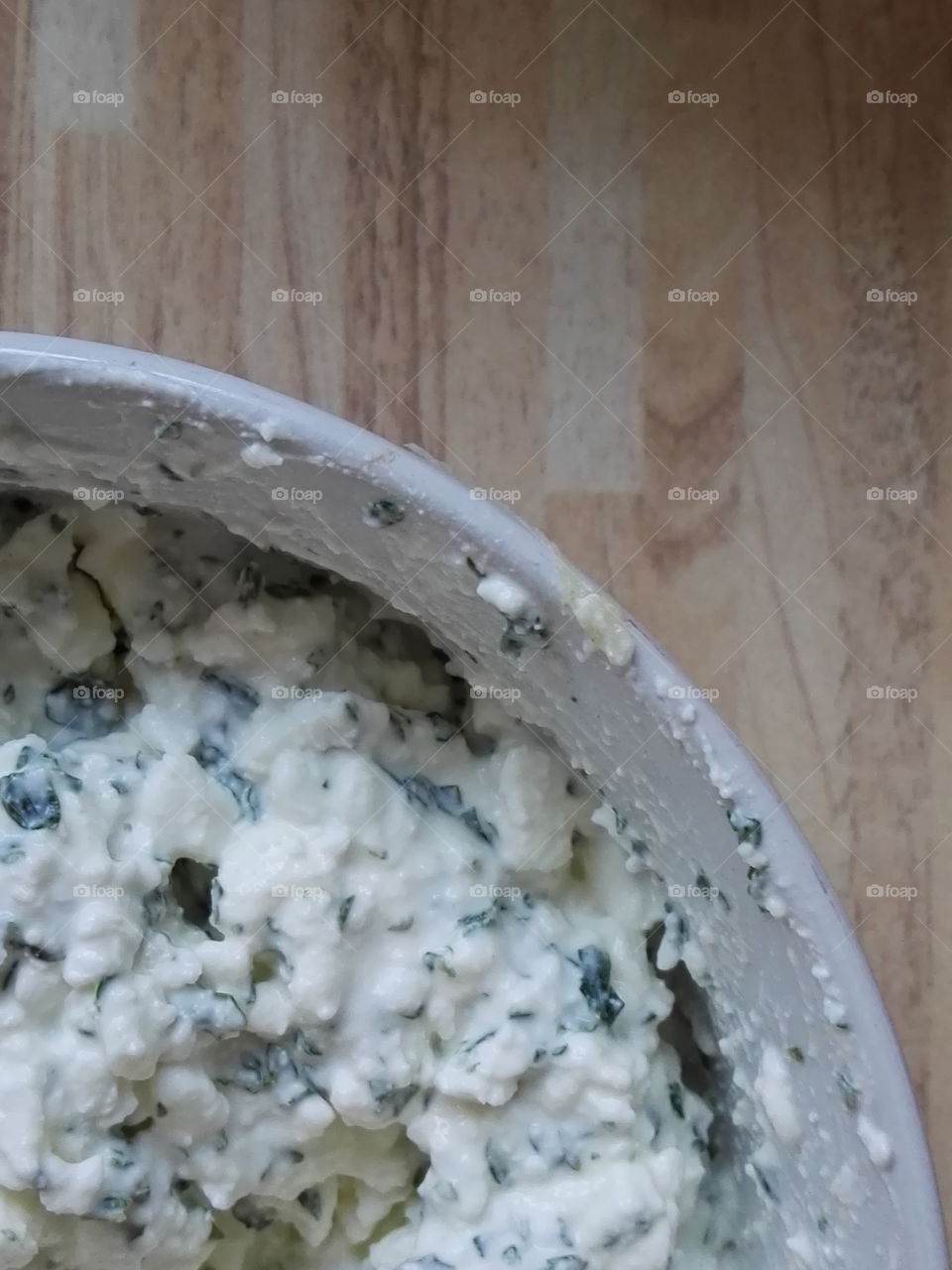 fresh cheese with herbs