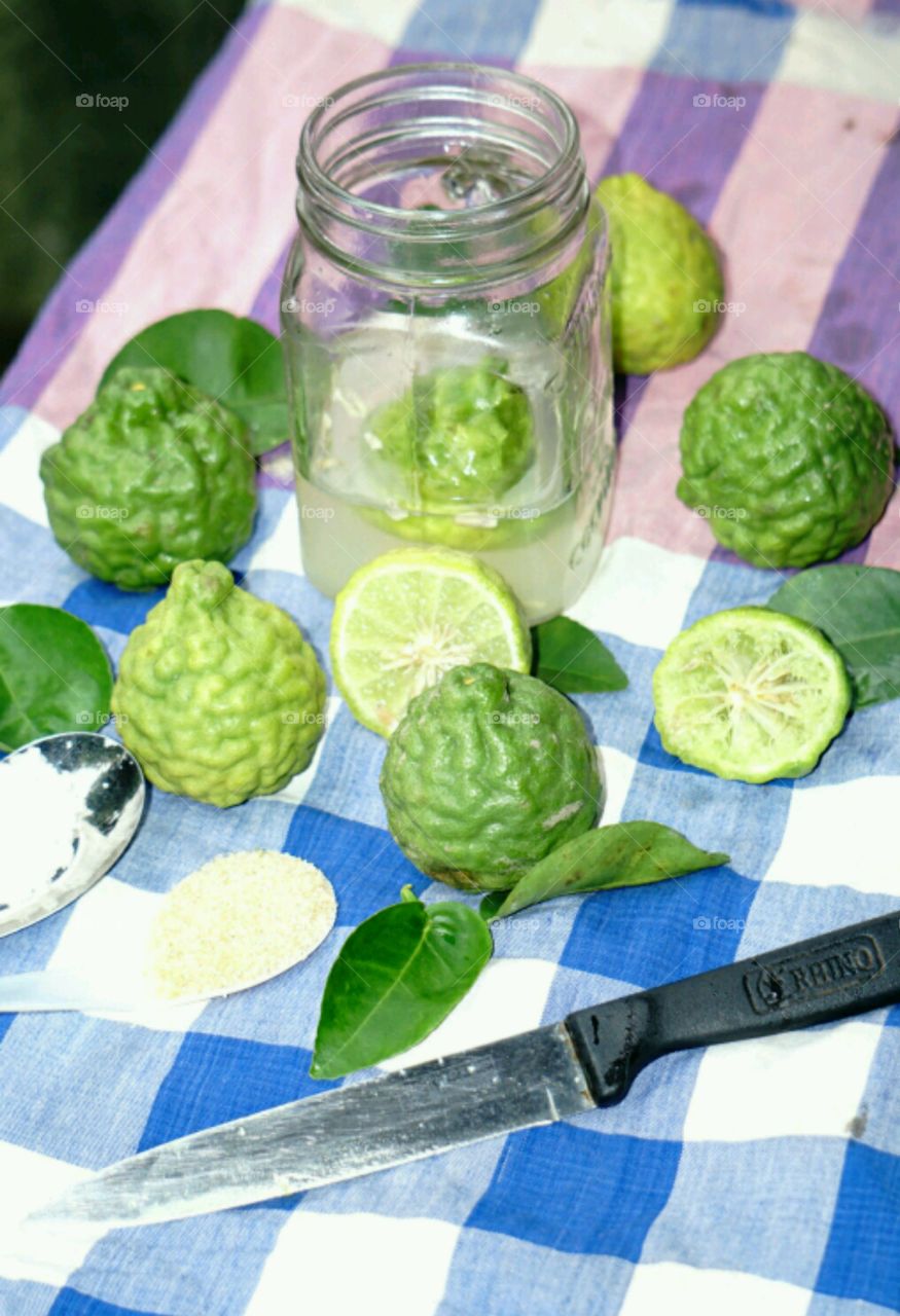 Homemade lime juice