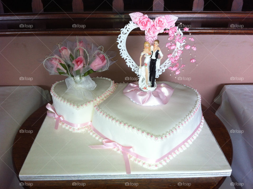 flowers cake pink white by cathy76