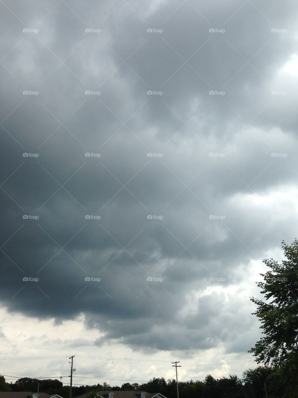 Thunder storm clouds