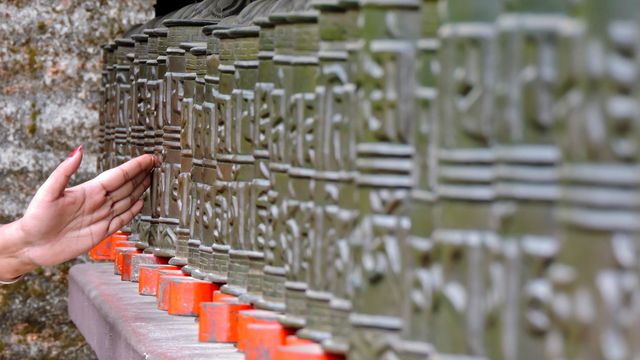 Buddhist praying wheels