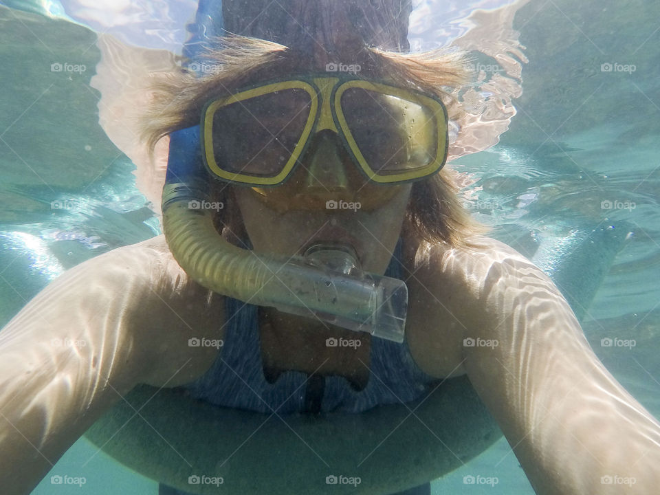 Snorkeling Selfie taken with a GoPro 