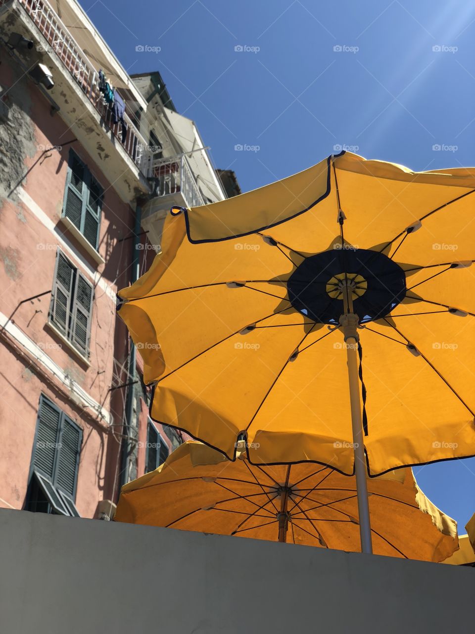 Yellow umbrellas 