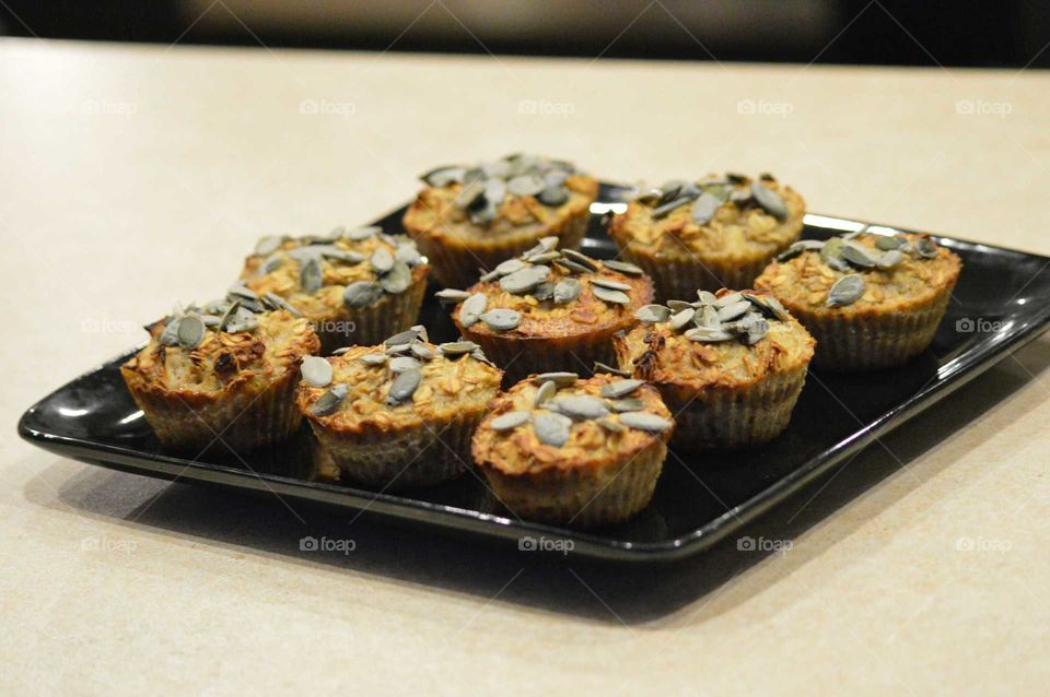 Dietary muffins with pupkin seeds