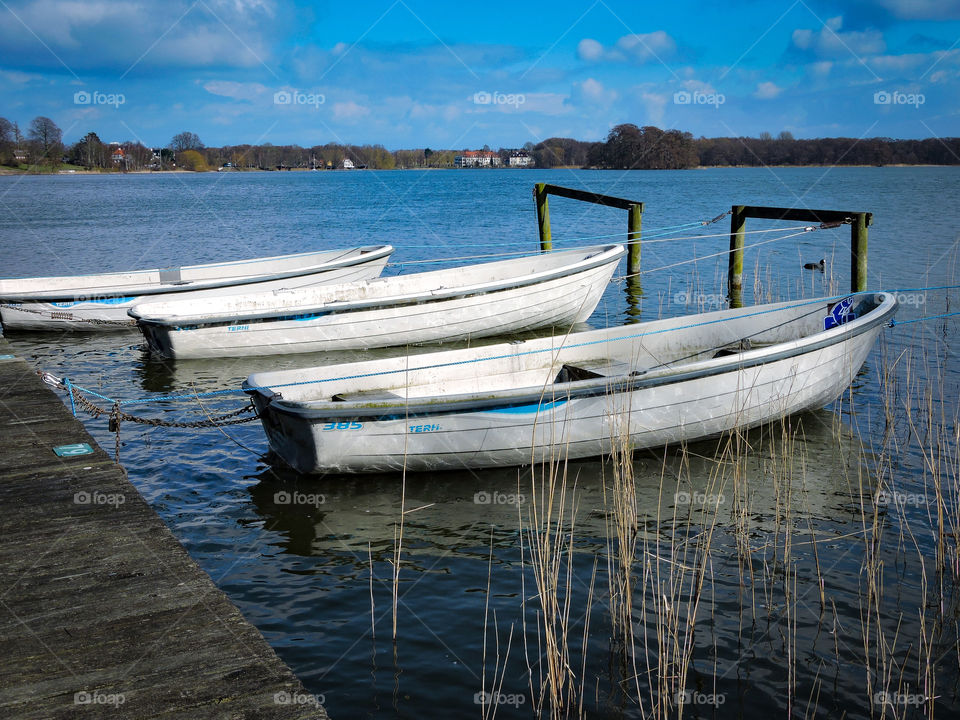 Boats in Bagsværd Lake.