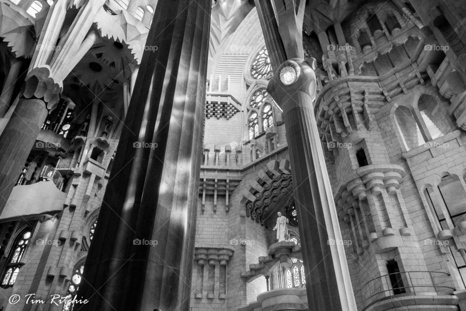 No, not an Escher drawing, but a photo of Gaudi’s Sagrada Familia in Barcelona, Catalunya, Spain