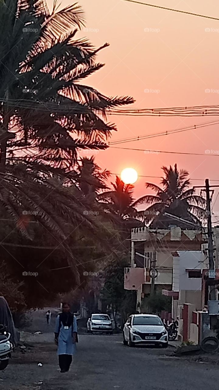 Today's new sunrise, new beginning, new hopes.... such a beautiful 😍 awesome nature... start beginning of day with new hopes ..!!  ☺️ brightens our day also like as sun brighter!!!