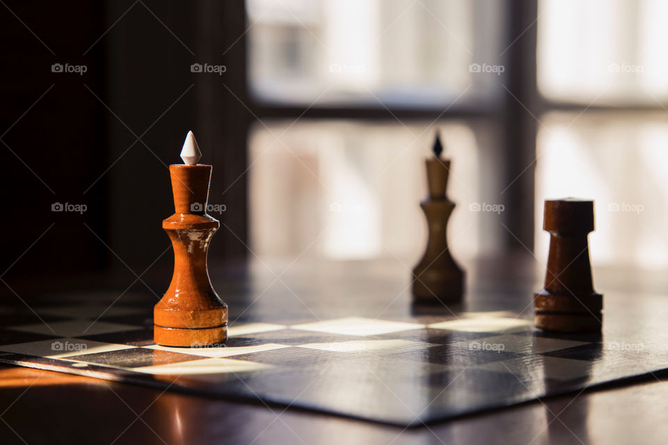 Playing with light. Chess.