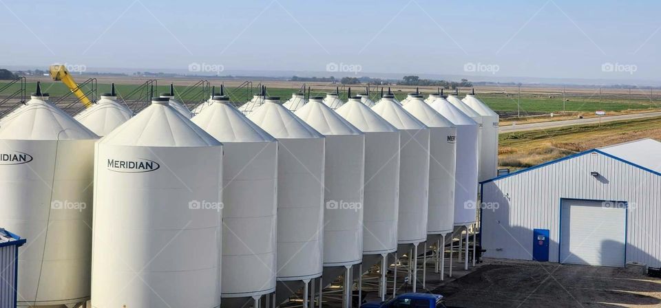 Grain silos in the country