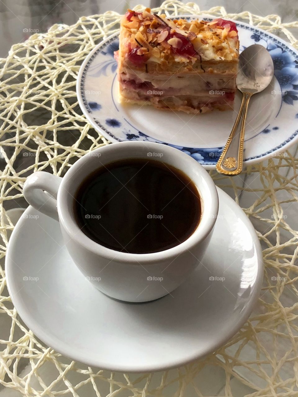 Breakfast: coffee and cake