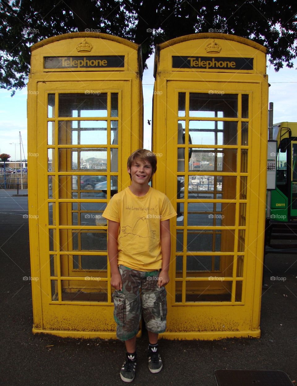 Yellow Hello. Hello hello ... Yellow pay phones in Guernsey