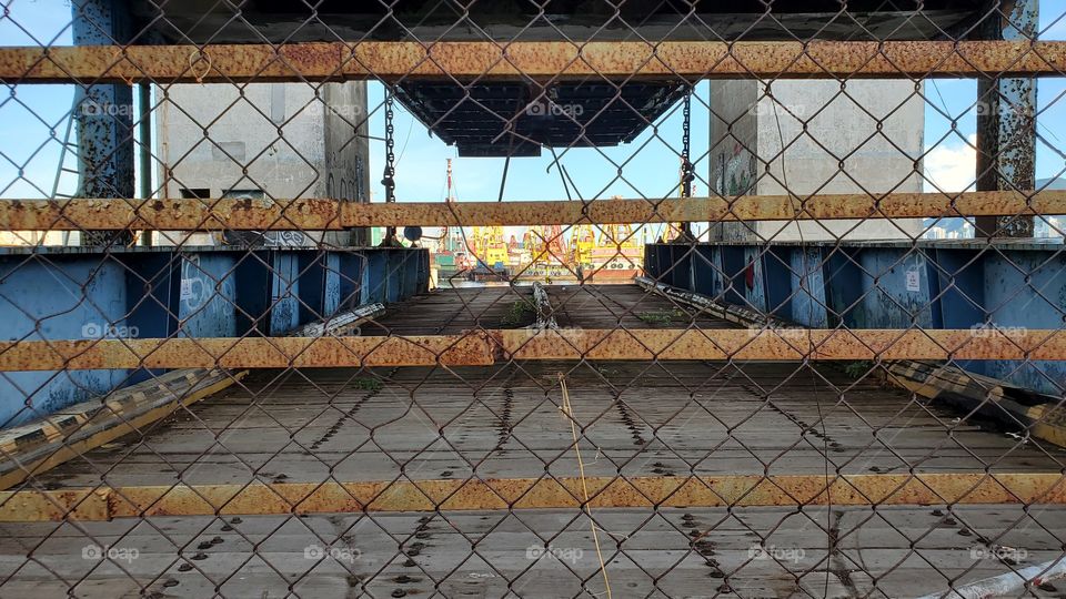 historic remains of the car ferry terminal Kowloon city, Hong kong