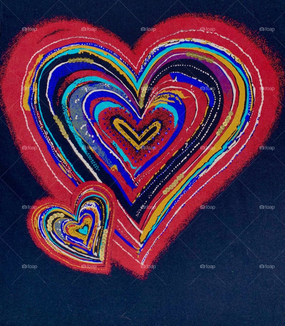 Color Explosion - Heart to heart - Vibrant and energetic colors , bright, saturated hues appearing lively and impactful, associated with warmth and colors that seem to "pop" and draw attention due to their high intensity and saturation