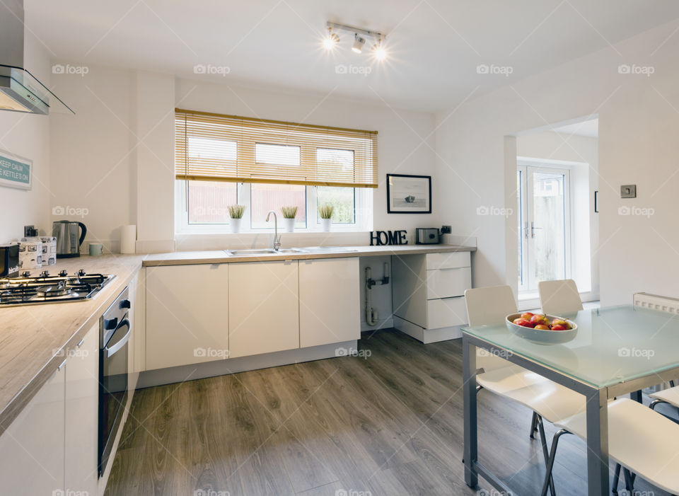 Interior of newly decorated and refurbished house. This image has a property release.