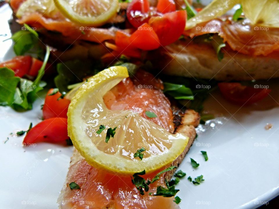 salmon and lemon!!