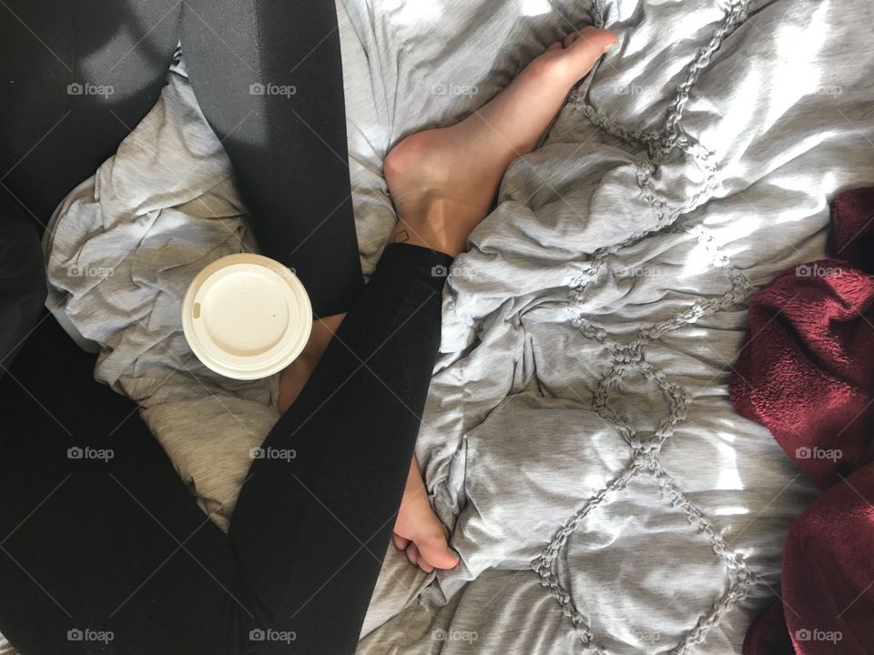 Legs and coffe