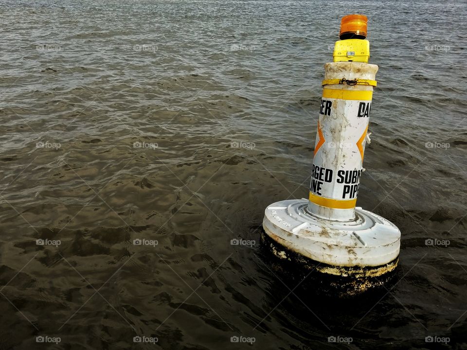 Hazard buoy with light