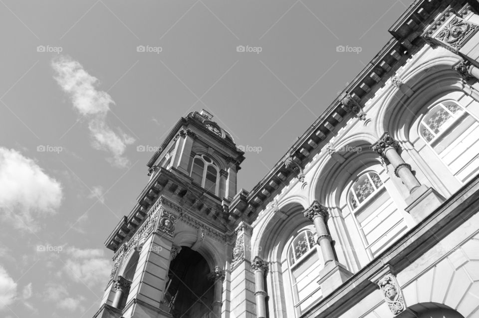 black and white architecture. english architecture