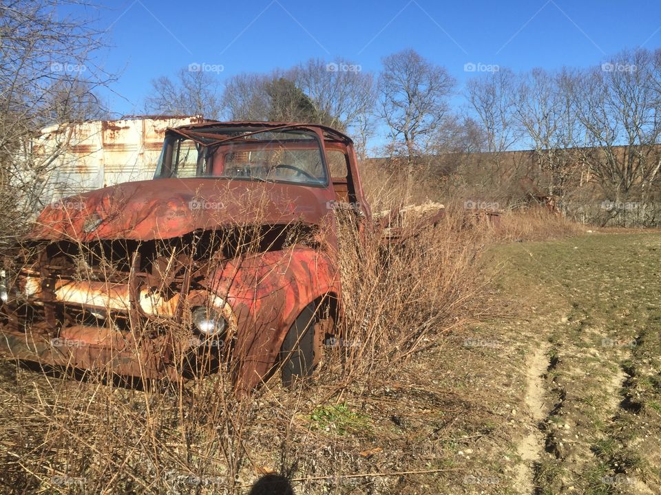 Abandoned, Rural, Landscape, Vehicle, Vintage