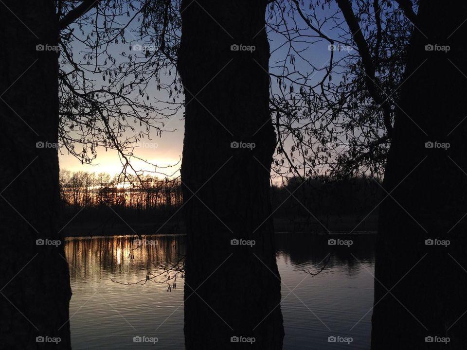 Sunset through Window