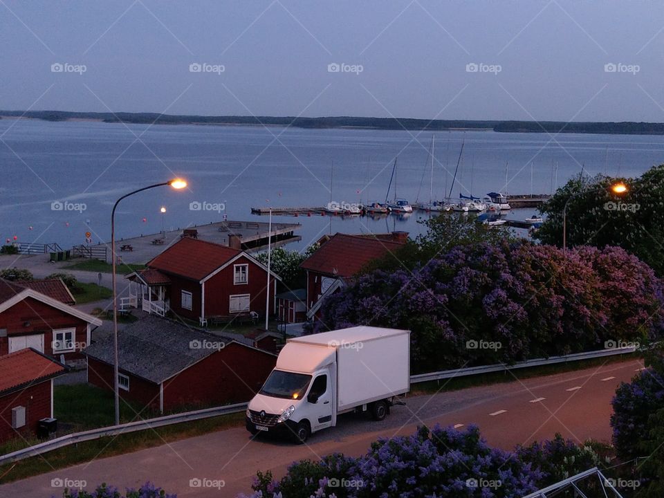 Late afternoon view over Bråviken bay, Kolmården, Sweden