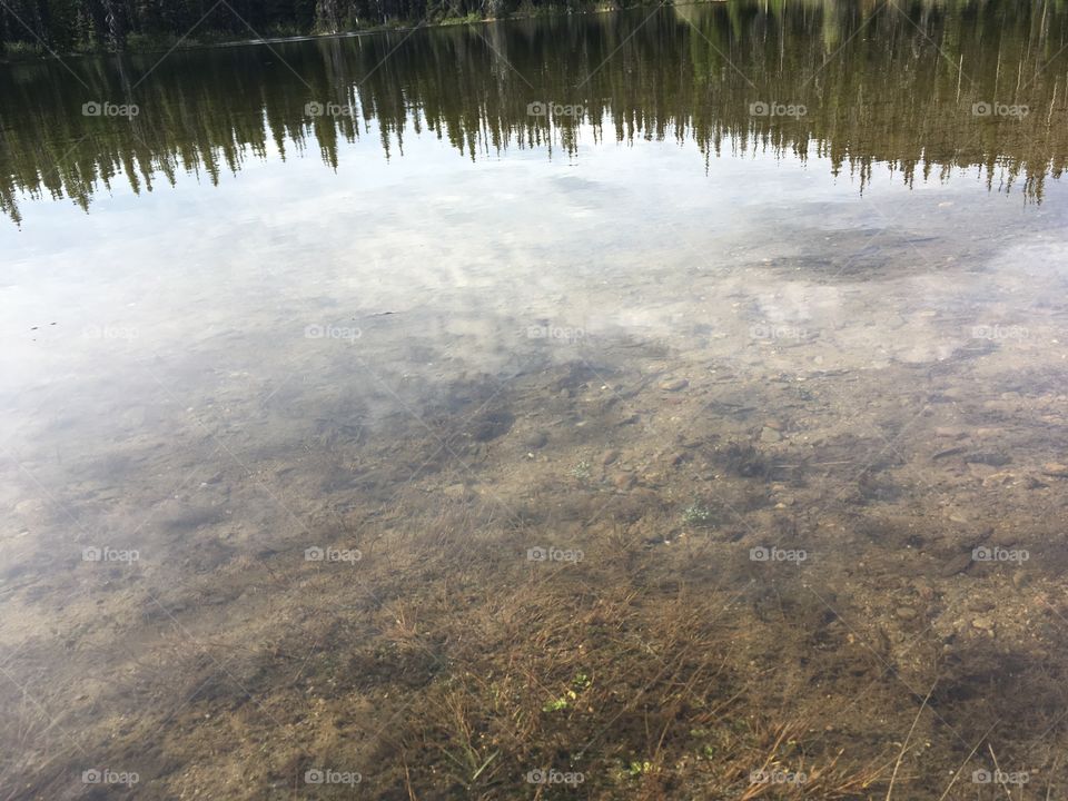 Wendell lake, bc.  Water is crystal clear.