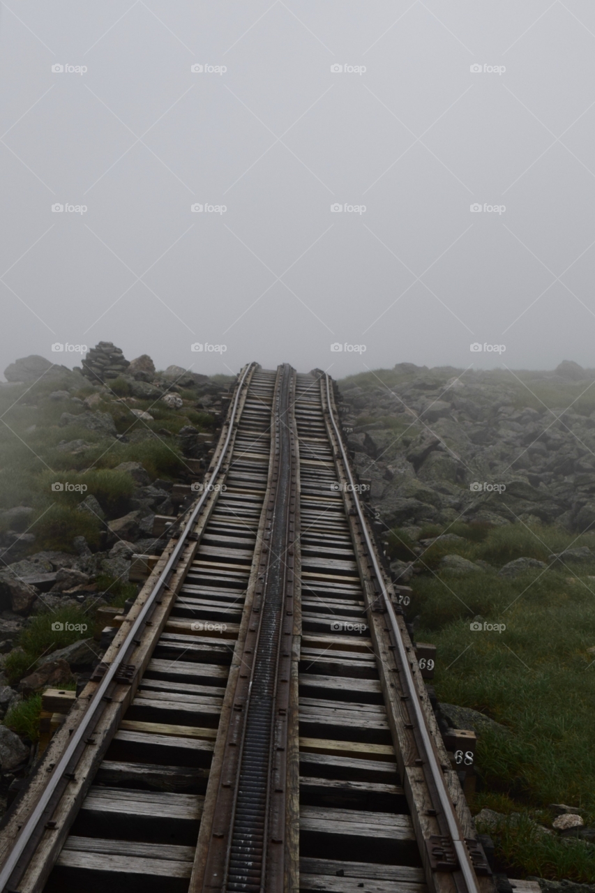 Rail road against sky