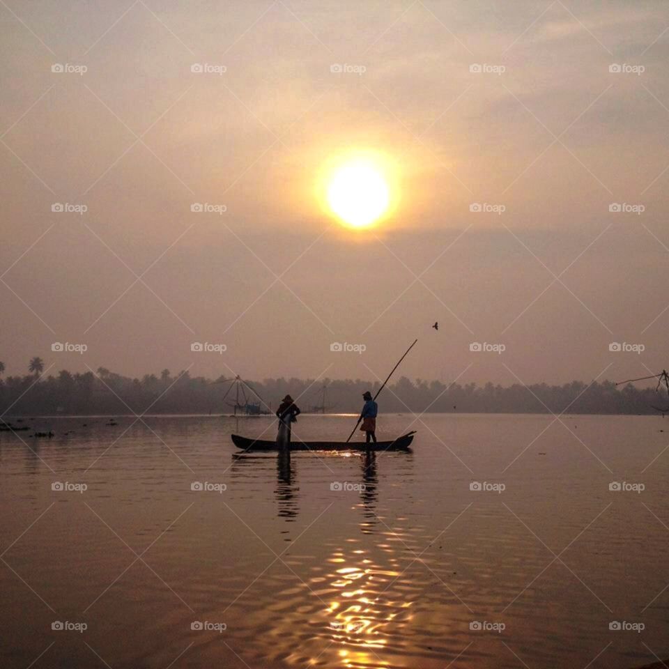 Fishermen during sunrise...