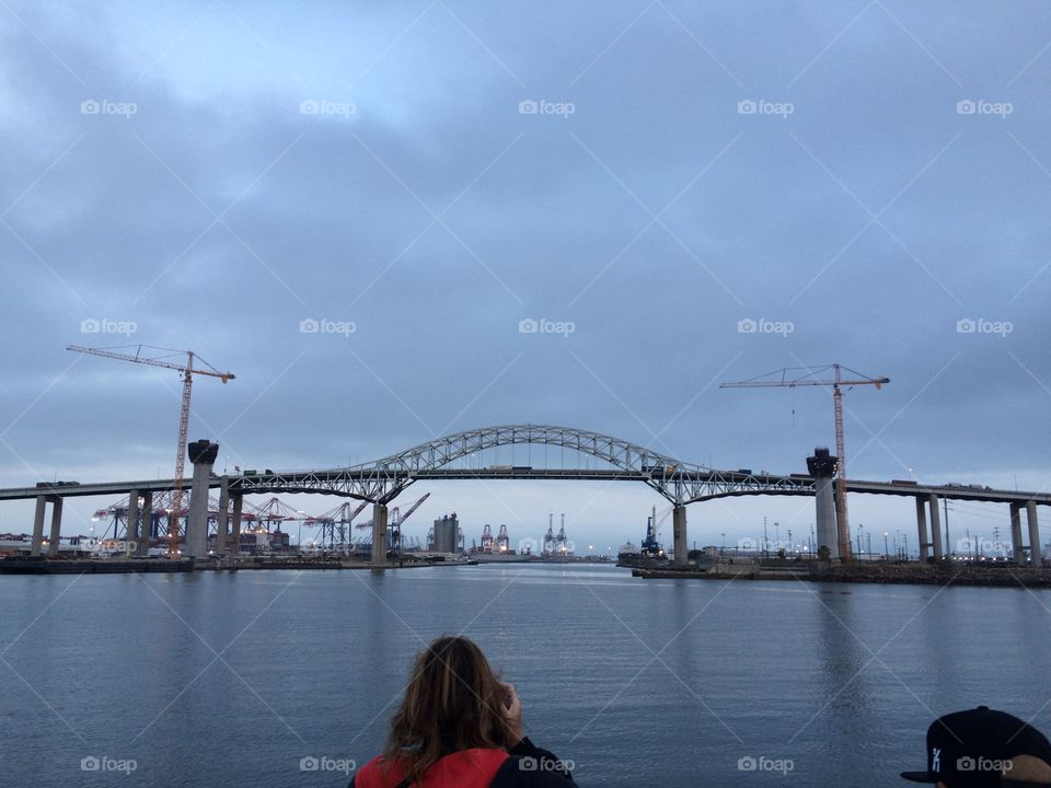 Port of Long Beach, soon-to-be demolished Desmond bridge 