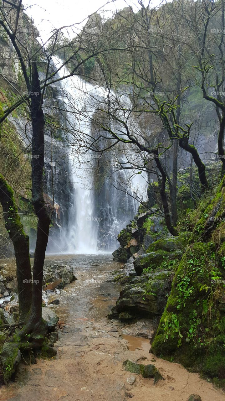 Waterfall, River Toxa, Galicia, Spain