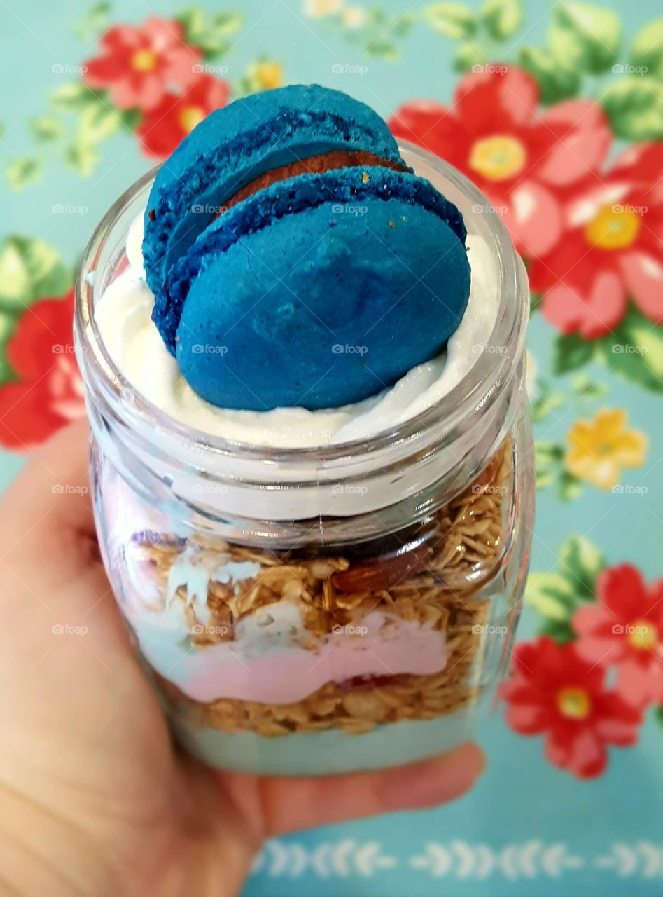 yogurt fridge granola oats mason jar