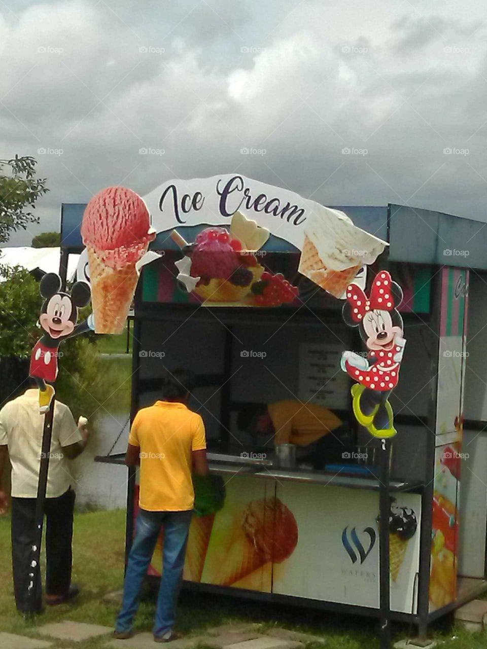 an ice cream stall