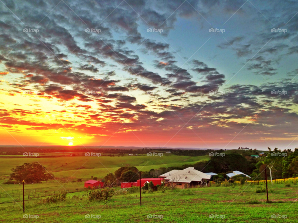 sky yellow pink blue by cattibutler