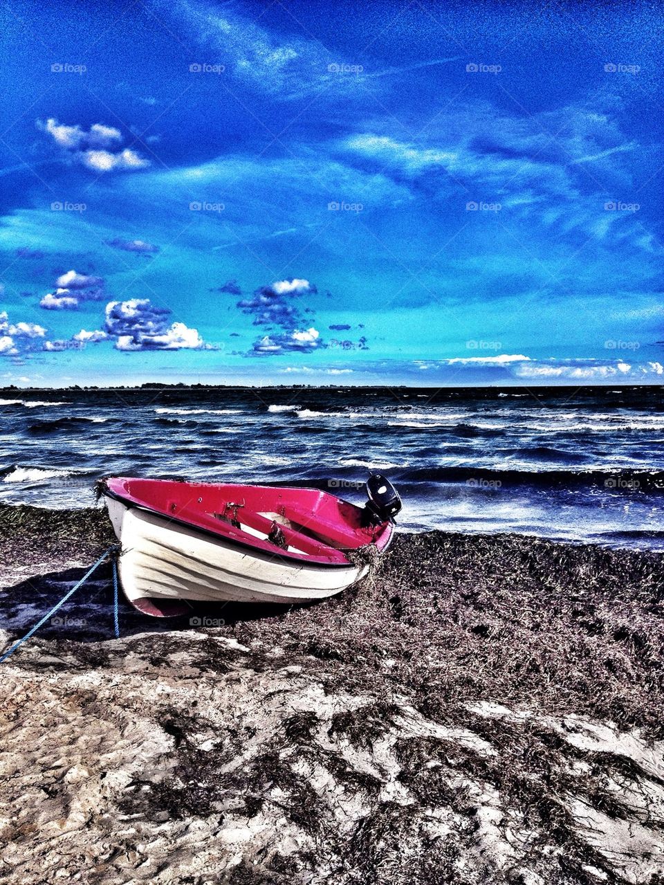 Boat ashore