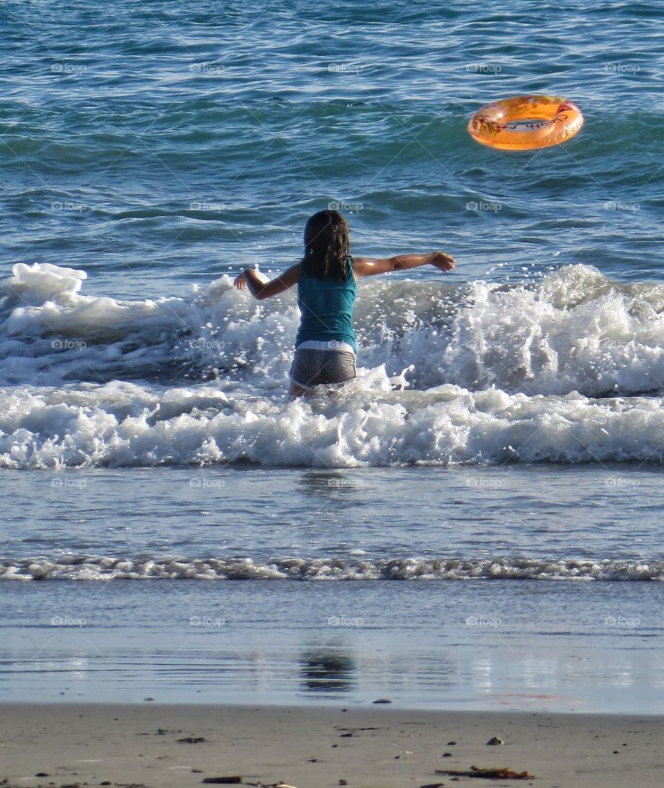 Playing in the water 