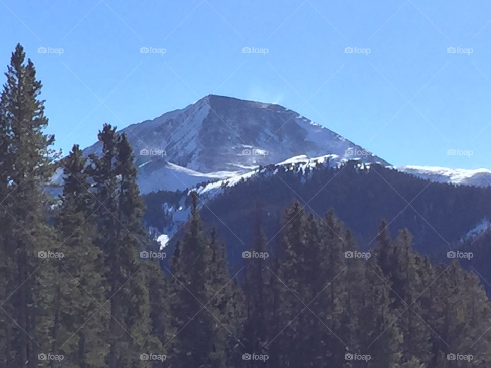 Georgia Pass in Breckenridge, Colorado, viewed from the bottom. The pass is a popular viewing site for the Continental Divide.
