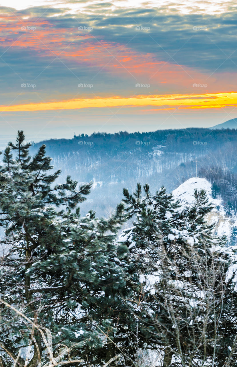 Nature landscape during sunset