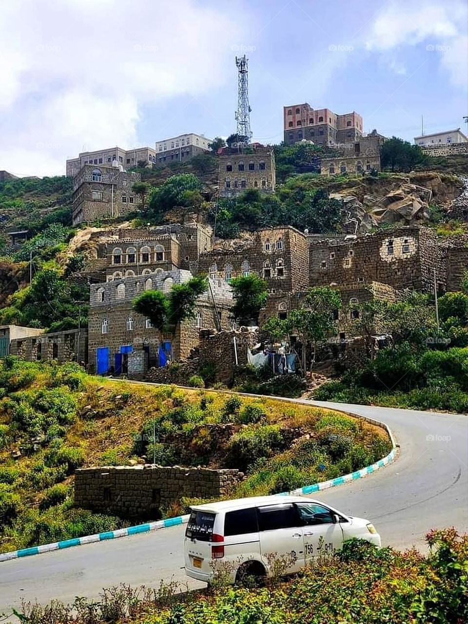Glory be to God, the magnificent and picturesque view and the natural green trees are a view that is nothing more wonderful than it