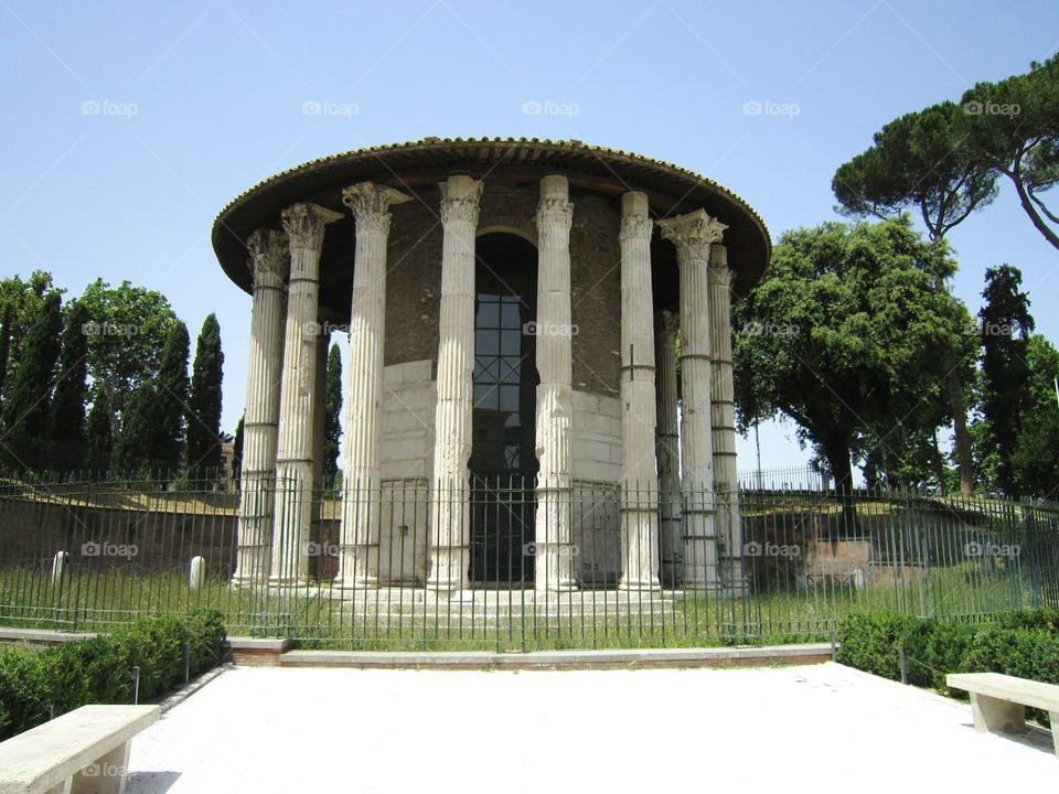 Temple of Hercules, Forum Boarium, Rome, Italy.