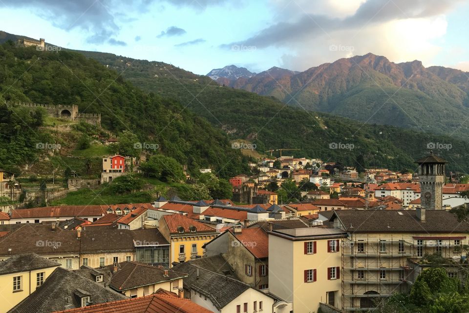 Bellinzona cityscape 