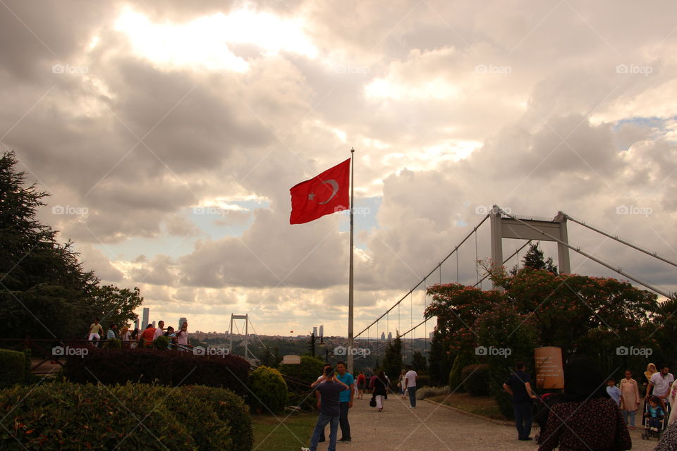 turkish flag with fat