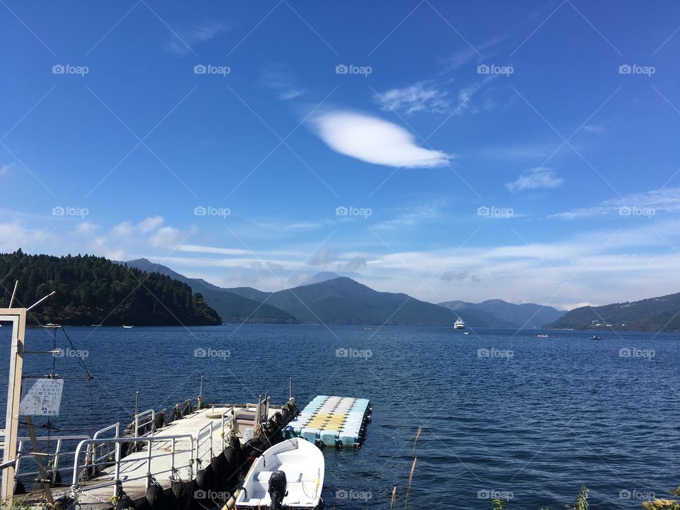Lake Ashi and the hiding Mt. Fuji #wheninJapan 