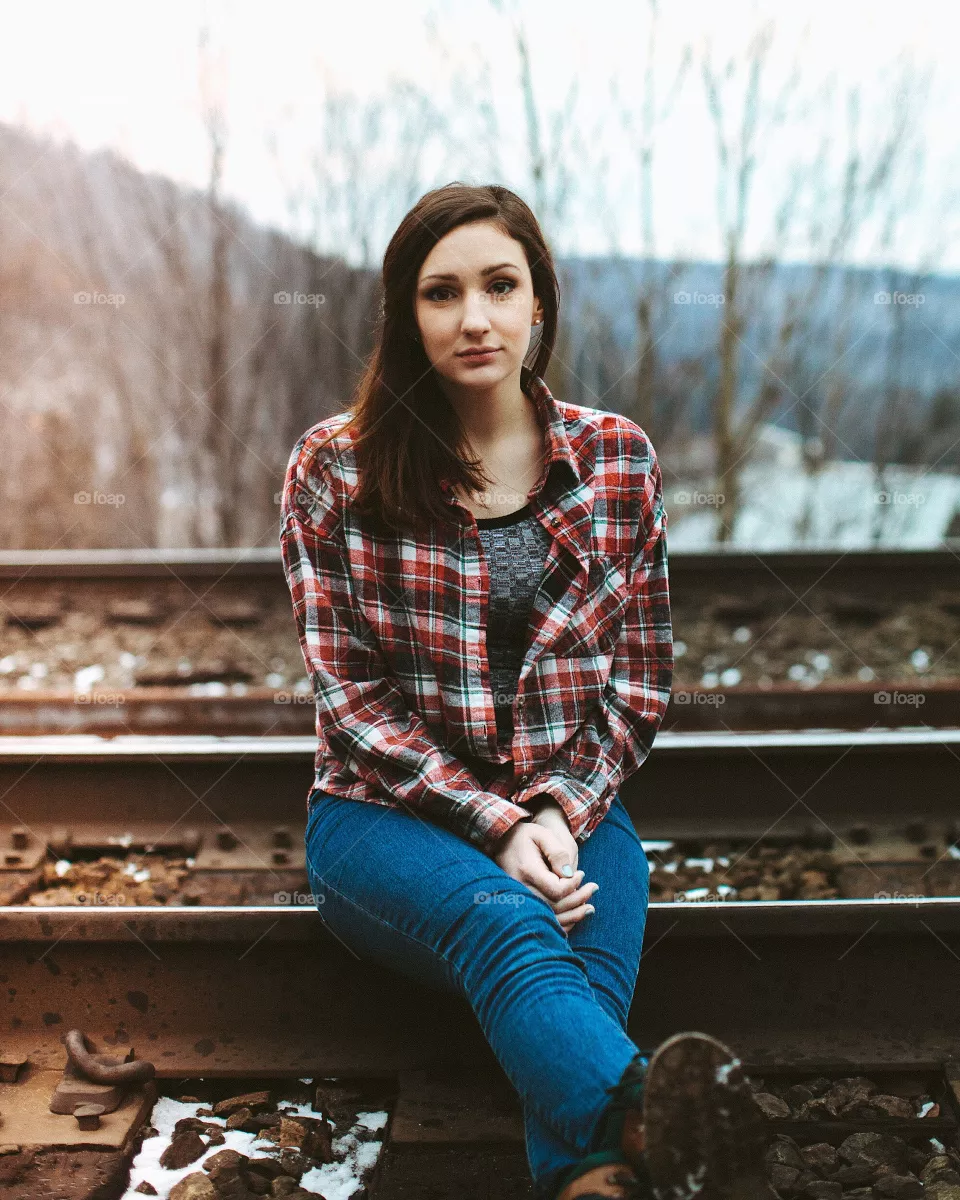 Portrait, Fall, Woman, Girl, Outdoors