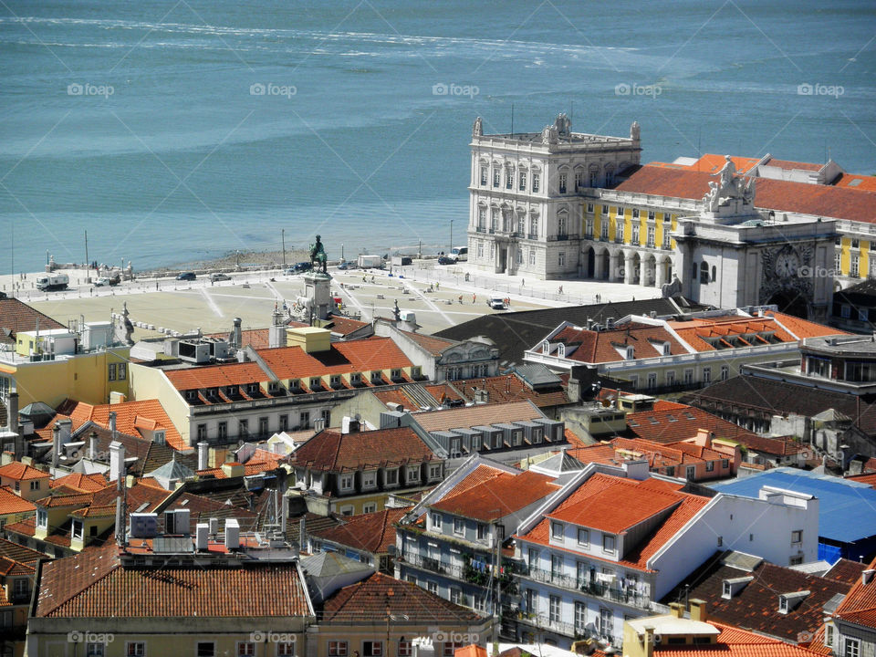 Aerial view of Lisbon, Portugal.