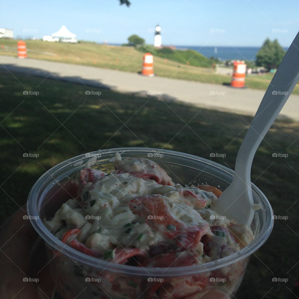 Lobster salad in the shade