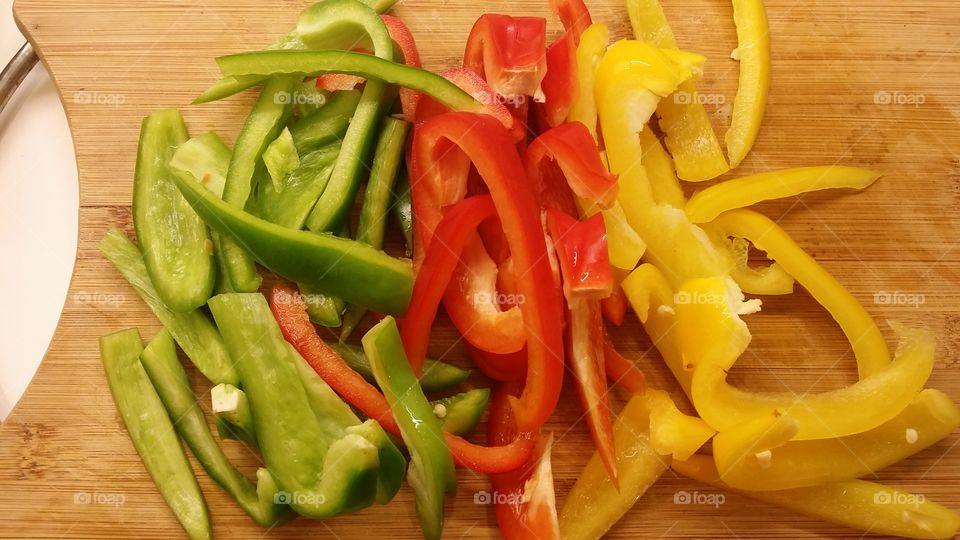 Chopping vegetables