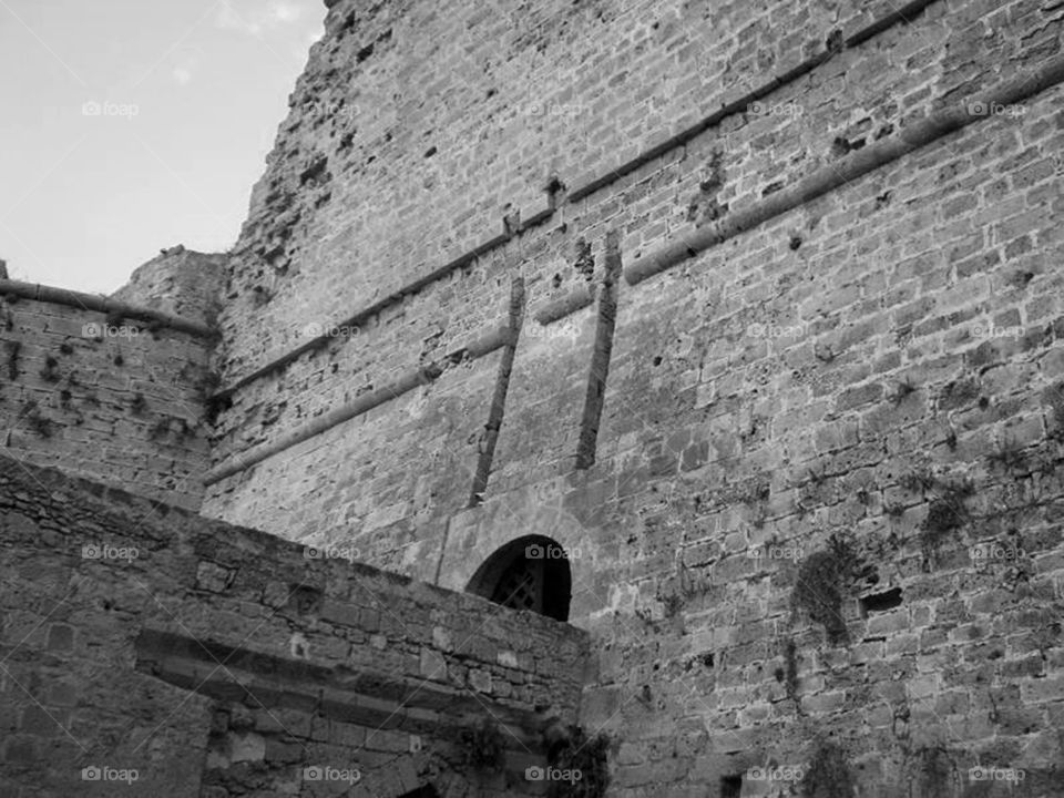 Kyrenia Castle Gate Black and White